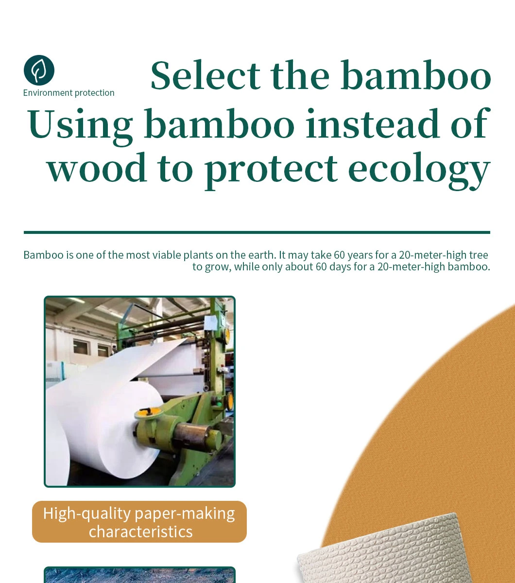 Toilet Tissue Paper 100%Bamboo Pulp No Irritating Decomposable 2/3/4ply Wholesale OEM Bamboo