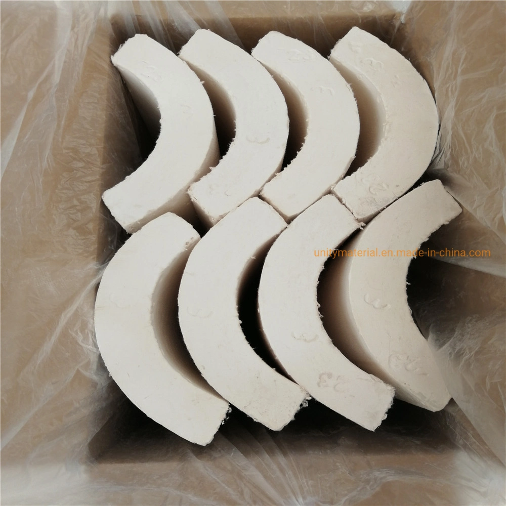 650 850 1050 C High Temperature Asbestos Free Calcium Silicate Pipe Sections for Pipe Lines Pipelines