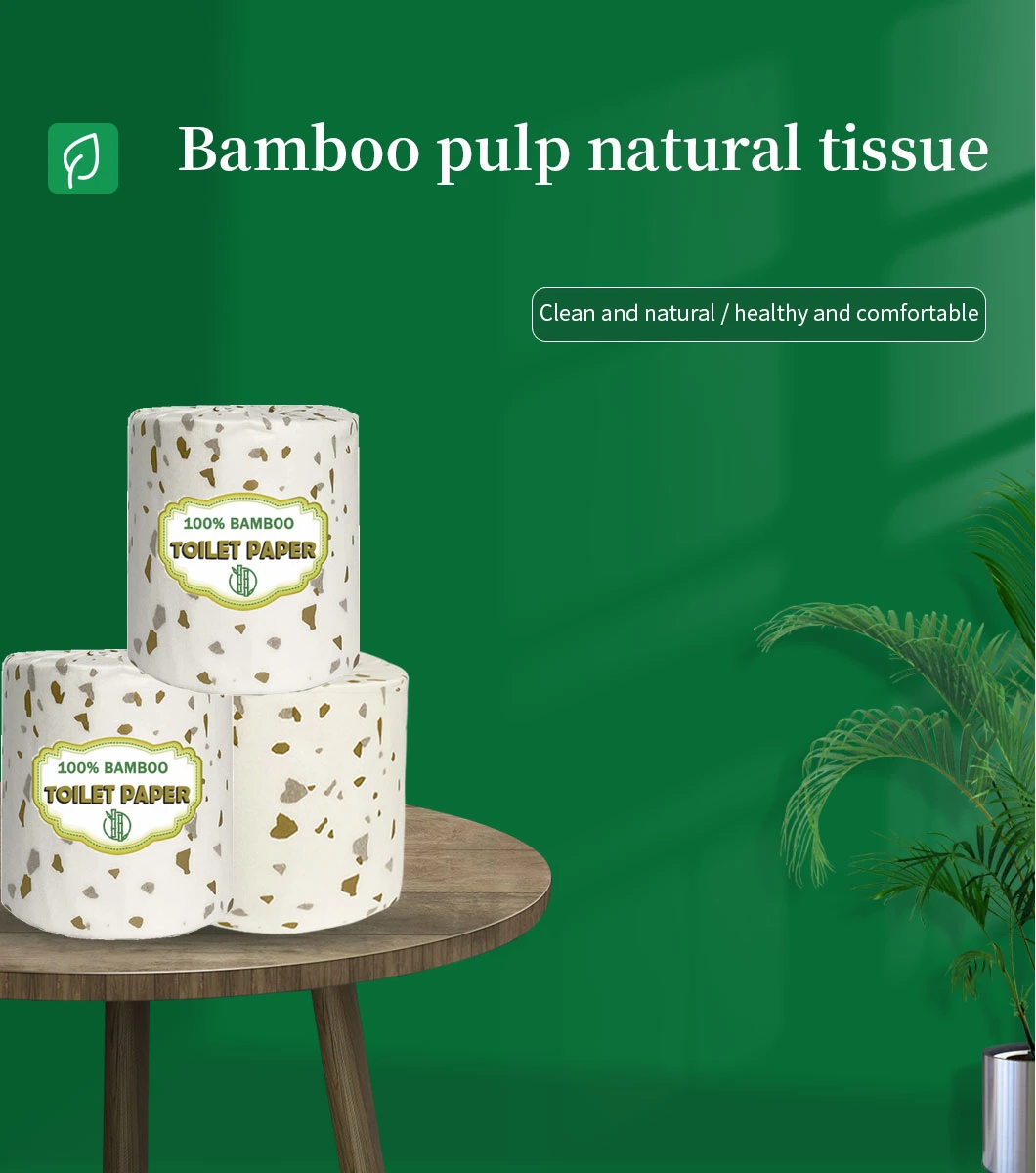 Bleached / Unbleached Paper Toilet Roll Towel Paper Tissue From China Bamboo 100% Bamboo Pulp Wood Materials