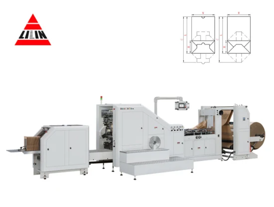 Heiße Produkte Lsb-330XL+Lst21100 Automatische Produktionslinie für Papiertüten mit quadratischem Boden und Druck
